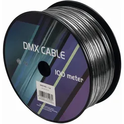 EUROLITE DMX Kabel 2x0,22 100m sw