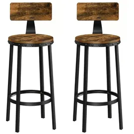 Möbel Kraft Barhocker 2er-Set 54 x 99 cm Braun
