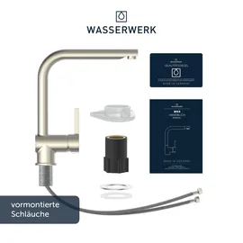 wasserwerk »WK 4, Wasserhahn, Küche, Einhebelmischer«, silberfarben