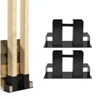 Trutzholm Holzstapelhilfe Stahl 34 x 10 cm 2 Stk schwarz