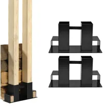 Trutzholm Holzstapelhilfe Stahl 34 x 10 cm 2 Stk schwarz
