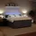 vidaXL Boxspringbett 180 x 200 cm Dunkelgrau