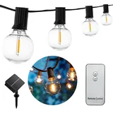 LUMILED Solar Lichterkette Außen 30x LED 15,17 M mit Fernbedienung Solarlichterkette Solarkette Solarleuchte IP44 Warmweiß 3000K Weihnachten