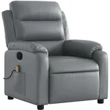 vidaXL Massagesessel Grau Kunstleder 92,5 x 100 x 0 cm Grau mit Fernbedienung