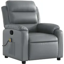 vidaXL Massagesessel Grau Kunstleder 92,5 x 100 x 0 cm Grau mit Fernbedienung