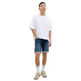 JACK & JONES Herren Jeans Short JJIRICK JJICON I.K.- Mid waist Regular Fit 12269605 Blau M
