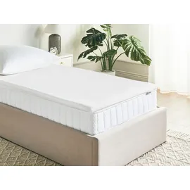 Beliani PU-Schaum-Matratzentopper 90 x 200 cm Weiß