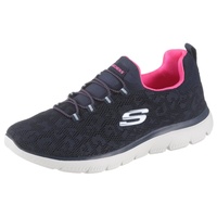Skechers Summits Slip-On Sneaker Slipper, Freizeitschuh, Komfortschuh mit Memory Foam blau 36 EU