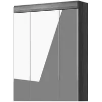 Inn.furn Spiegelschrank grau Badschrank 3-türig 60 cm,