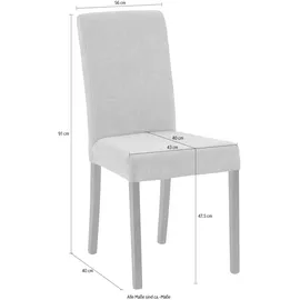 massivline & more 4-Fußstuhl Martina 100 Polyester braun 2er Set