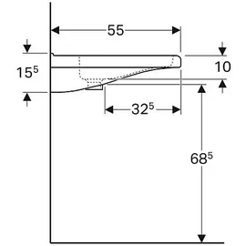 Geberit Dejuna Waschtisch 65 x 55 cm (128665000)