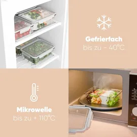 classbach Classbach® Frischhaltedosen Glas mit Deckel | 3er Set | für Mikrowelle Spülmaschine Gefrierfach Ofen geeignet | Meal Prep Boxen Glas | mit Dampfventil | Glasbehälter mit Deckel | C-FHD 4020 G
