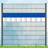 zaun|zu® Sichtschutzstreifen 200 x 5 cm Blau/Weiß Kunststoff