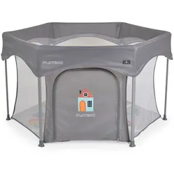 Cangaroo Laufstall Playbox klappbar Matratze Tragetasche Öffnung Reiselaufstall grau