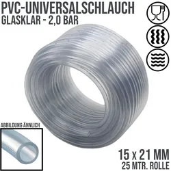 15 x 21 mm PVC Luft Filter Wasser Universal Labor Aquarium Terrarium Schlauch kl...