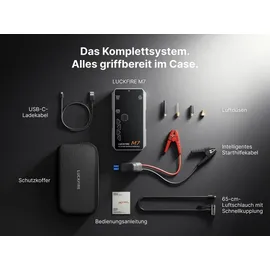 luckfire Kompressor Starthilfe Powerbank 12V