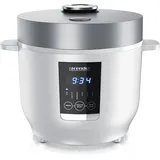 Arendo Digitaler Reiskocher Weiß/Silber 2,0 l