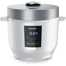 Arendo Digitaler Reiskocher Weiß/Silber 2,0 l