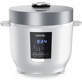 Arendo Digitaler Reiskocher Weiß/Silber 2,0 l