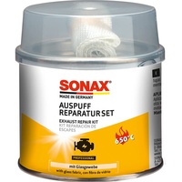 Sonax AuspuffReparaturSet (200 g) verschließt größere Risse, Löcher &