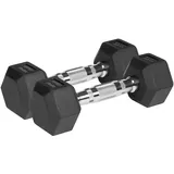 rebel electro Rebel Hanteln Gusseisen Gummierte HEX 2x3 kg schwarz
