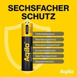 aqiila AAA USB-C® Akku Li-Ion 600 mAh 1.5 V 4 Stück,
