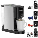 kotlie AC-513K 4 in 1 Kapsel Kaffeemaschine für NES/DG/Mischkaffee/ESE Pads(44mm),19Bar,1450W,800ml