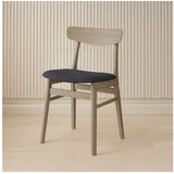 Hammel Furniture Esszimmerstuhl Findahl by Hammel Mosbøl, Massivholz, gepolsterte Sitzfläche, versch. Farbvarianten grau