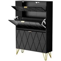 Uev Schuhschrank mit 2 Klappen, 80 x 24 x