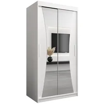 abiks möbel Schwebetürenschrank MONACO 100 x 200 x 62 cm Weiß