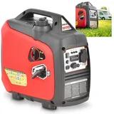 Hecht Stromerzeuger Inverter Benzin IG 2201, 2,00 in kW, 2000W - 79,8 cm3 - 4 Liter rot|schwarz