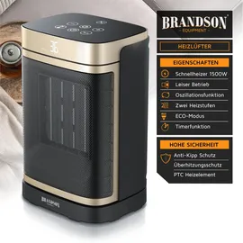 Brandson Heizlüfter 1500 W Gold/Schwarz