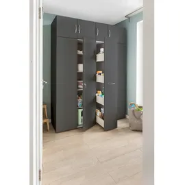 Sconto Xora Mehrzweckschrank Multiraumkonzept - grau ¦ Maße (cm): B: 70 H: 185 T: 40.0