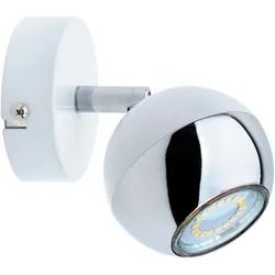 SPOT LIGHT Wandleuchte "Bianca", weiß (weiß, chromfarben), Lampen, Wandleuchte aus Metall für Wohn- und Essbereich, Wandstrahler