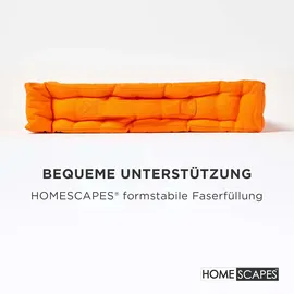 Homescapes Sitzkissen orange 50/50/10 cm – Bodenkissen unifarben