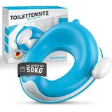 Edelkern Toilettensitz Kinder - Ergonomischer WC Sitz Kinder [bis 50kg] - Universeller Toilettenaufsatz Kinder mit Griffen - Sicherer Klositz für Kinder mit Spritzschutz - Mit Aufhängehaken