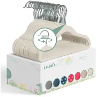 Laleni Kinderkleiderbügel platzsparend, Baby Kleiderbügel samt für Kinderkleidung und
