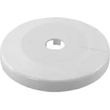 tecuro Scharnierrosette Ø 15 mm x Ø 85 mm x 8 mm - Kunststoff ABS weiß