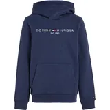 Tommy Hilfiger Kinder Unisex Hoodie Essential mit Kapuze, Blau (Twilight Navy), 7 Jahre