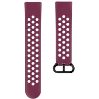 Hama Ersatzarmband für Fitbit Charge 5, Silikon grau/rot (86248)