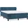 vidaXL Boxspringbett mit Matratze Dunkelblau 140x200 cm Samt