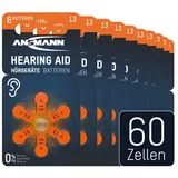 ANSMANN AG Hörgerätebatterien Typ 13 orange, 60 Stück Knopfzelle orange