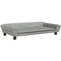 vidaXL Kindersofa Hellgrau 100x50x26 cm Samt