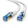 Primewire Flachbandpatchkabel CAT 8 Gigabit Ethernet Lan Kabel - 40 Gbit/s - S/ftp Pimf Schirmung - 0,5m