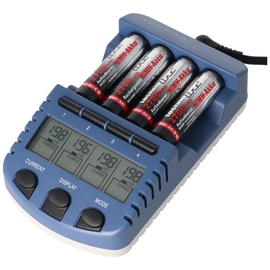 Technoline BC 1000 Set Akku-Ladegerät blau