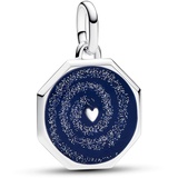 Pandora ME Galaxie Herz Medaillon-Charm aus Sterling Silber, Kompatibel ME und Moments Armbändern, 793040C01