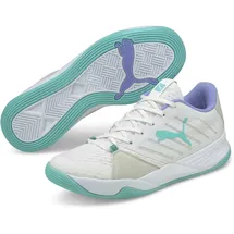 Puma Accelerate Pro W+ Hallenschuhe Unisex White/Electro Aqua/Electro Purple 38