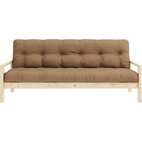 Schlafsofa KARUP DESIGN "KNOB" Sofas Gr. B/H/T: 205 cm x 79 cm x 95 cm, gleichschenklig, Klar lackiert, braun (mocca) Einzelsofas