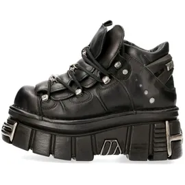 New Rock M.106-S112, schwarz, Plateau und Verzierungen Metallic Urban Black Shoes - 43 - 43 EU