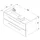 Fackelmann Waschbeckenunterschrank Milano 2 Schubladen 100 x 49,5 x 48 cm Weiß